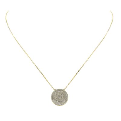 KAMILA - Pave Coin Pendant