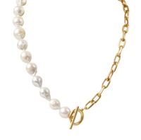JANE – Freshwater Pearl and Paperclip Necklace
