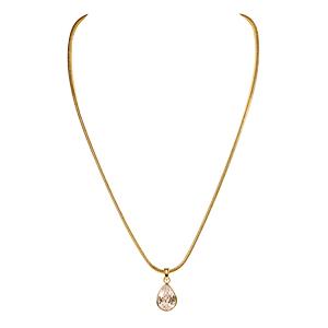 GEORGINA – Bezel Set Pear Necklace