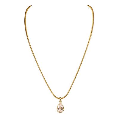 GEORGINA – Bezel Set Pear Necklace