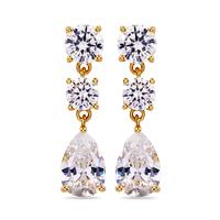 CLARA - Three Stone Drop Earring