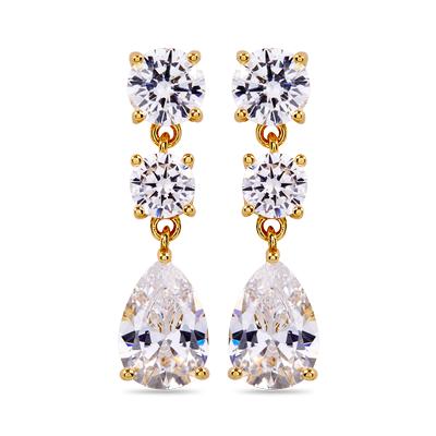 CLARA - Three Stone Drop Earring